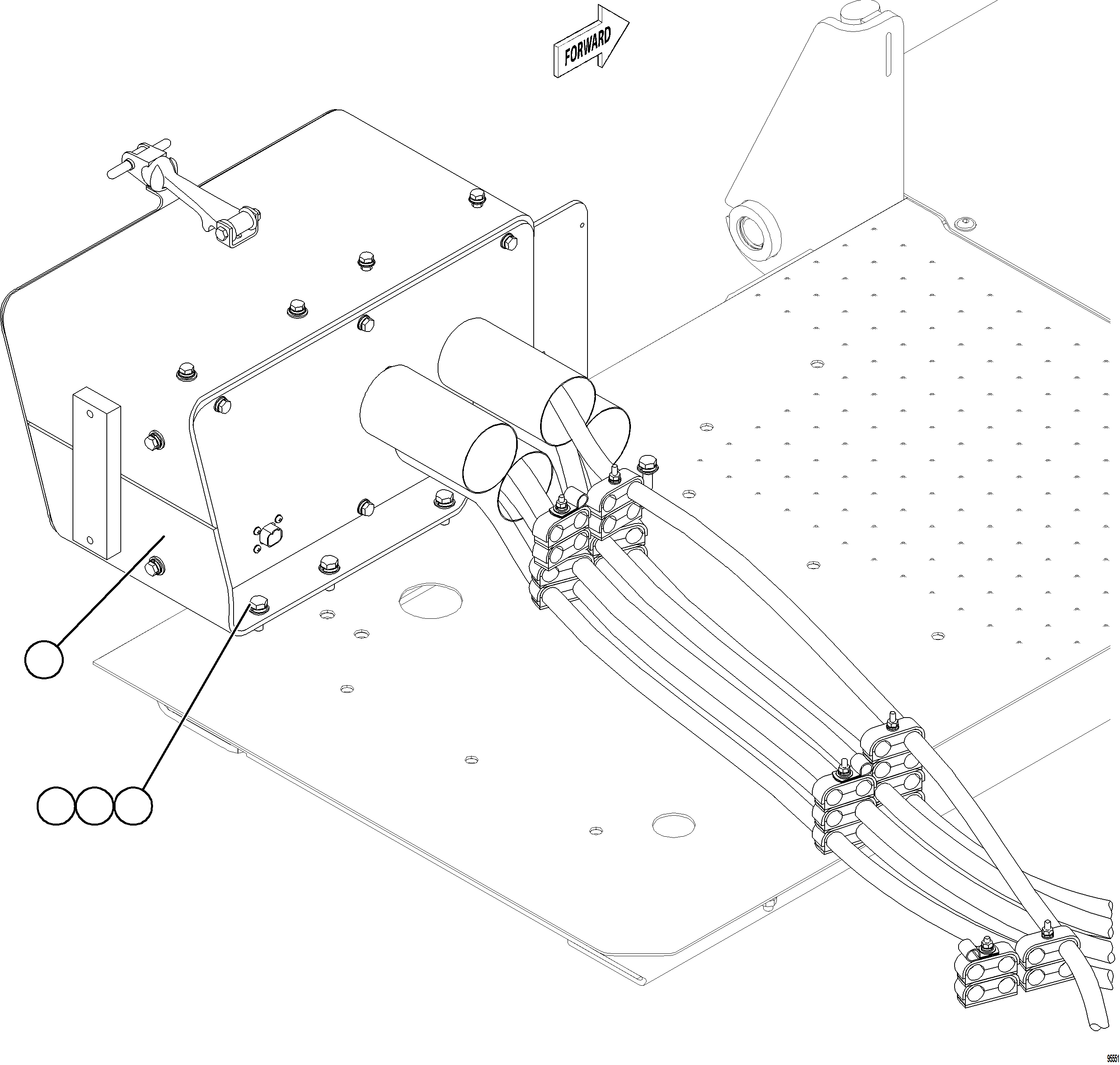 Dump Trucks Komatsu / AFE92-M 980E-5SE S/N A60051 - A60056  KHSA(afe92-m) / ISOLATION BOX INSTALLATION(E-020 : 95551)