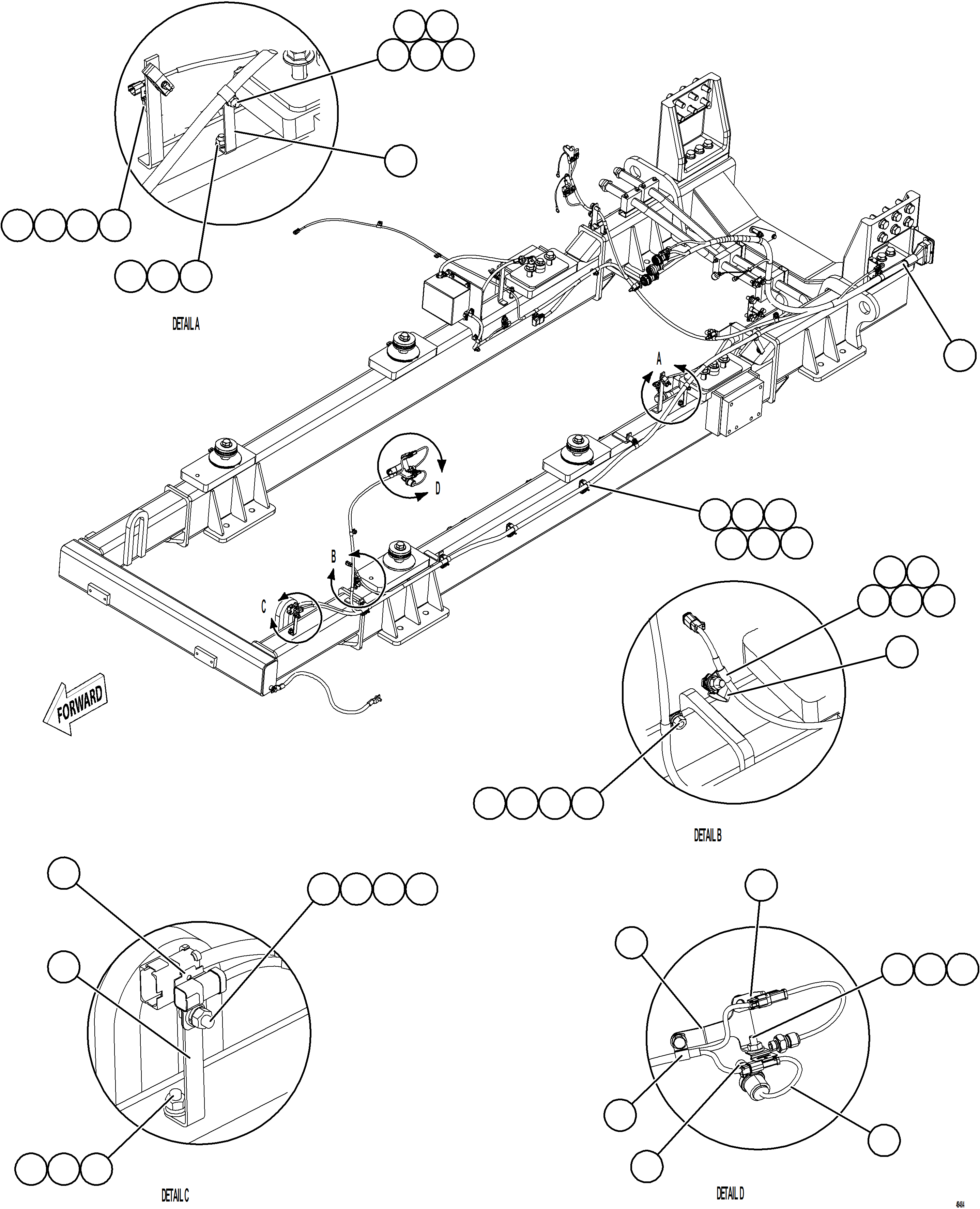 Dump Trucks Komatsu / AFE92-M 980E-5SE S/N A60051 - A60056  KHSA(afe92-m) / EXTERNAL ENGINE WIRING HARNESS INSTALLATION    1/3(E-048 : 49484)