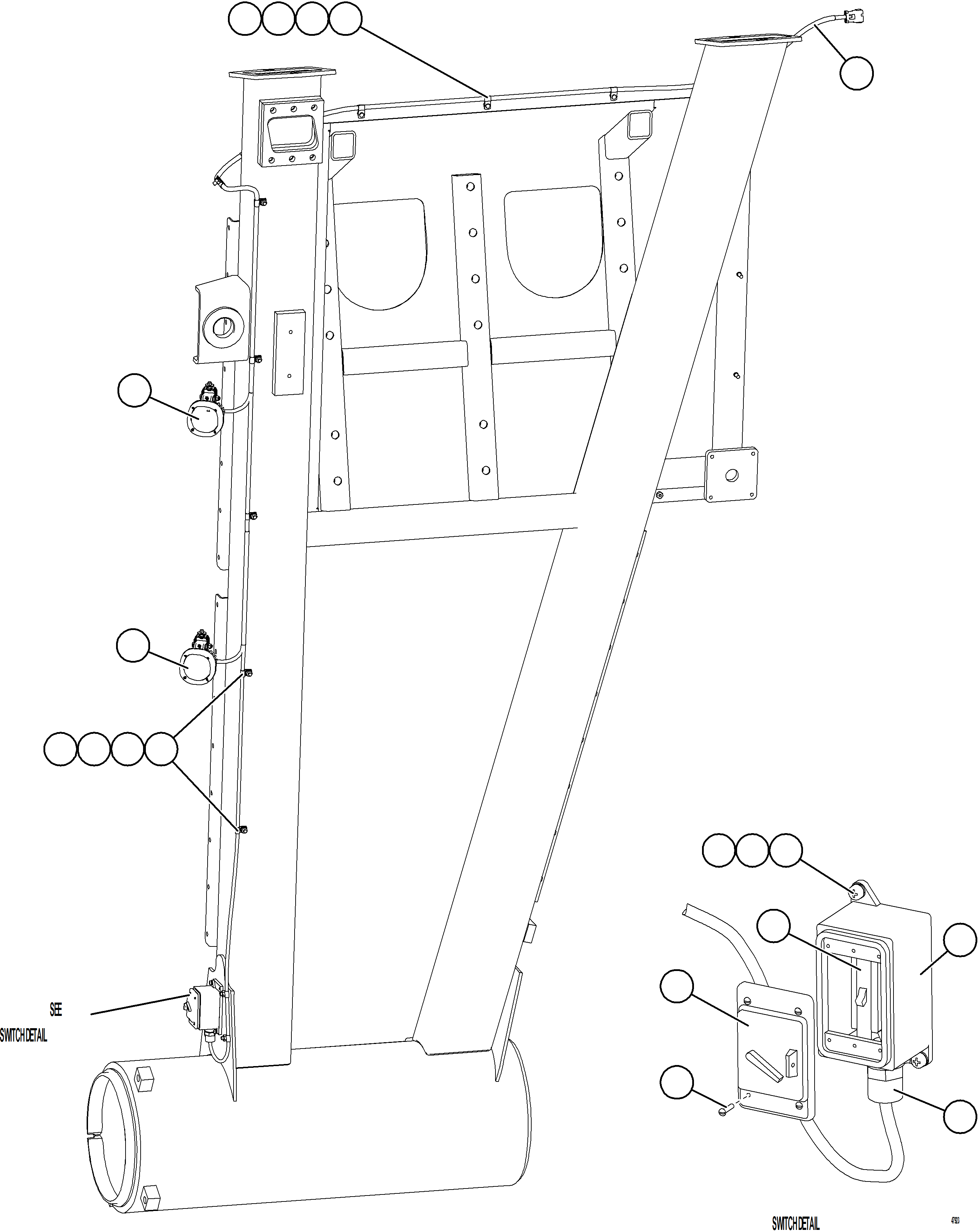 Dump Trucks Komatsu / AFE92-M 980E-5SE S/N A60051 - A60056  KHSA(afe92-m) / RH ENGINE BAY LIGHTS & SWITCH(E-062 : 47923)