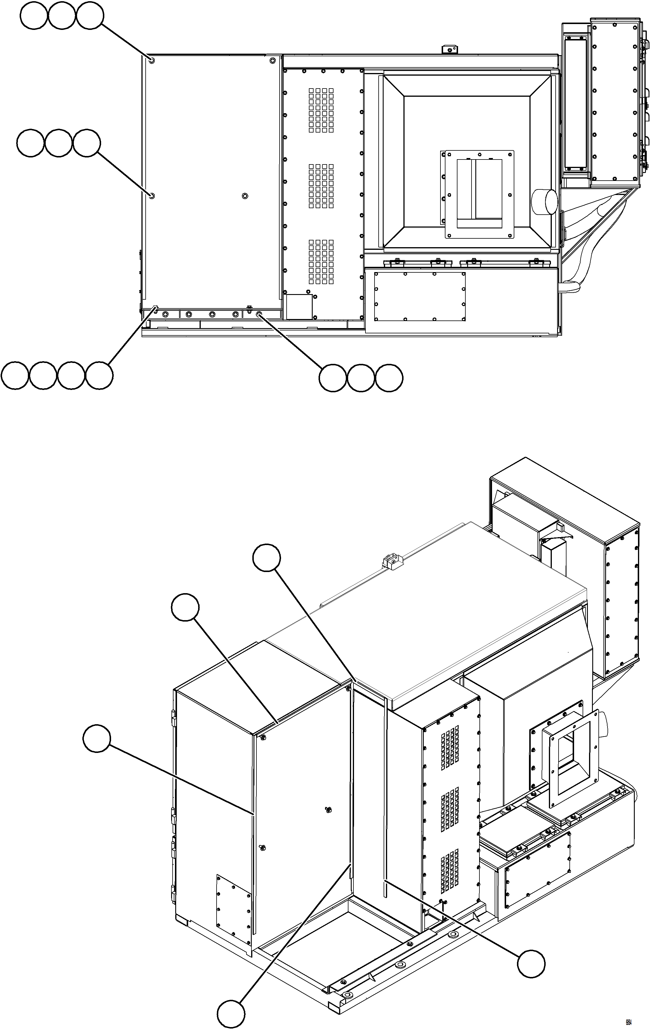 Dump Trucks Komatsu / AFE92-M 980E-5SE S/N A60051 - A60056  KHSA(afe92-m) / AUXILIARY CONTROL CABINET INSTALLATION(E-130 : 69564)