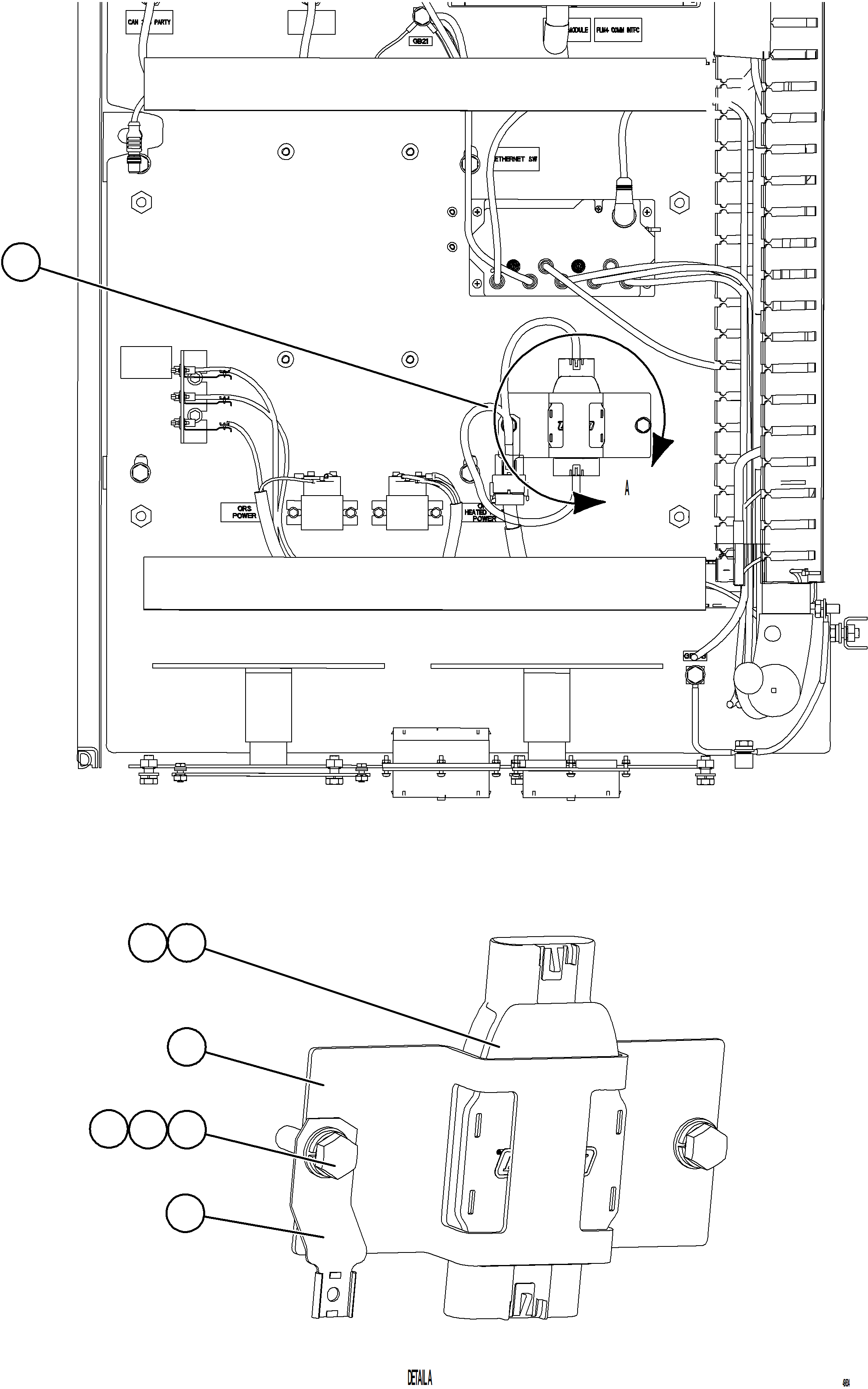 Dump Trucks Komatsu / AFE92-M 980E-5SE S/N A60051 - A60056  KHSA(afe92-m) / AUXILIARY CONTROL CABINET - LH WALL    3/3(E-144 : 49834)