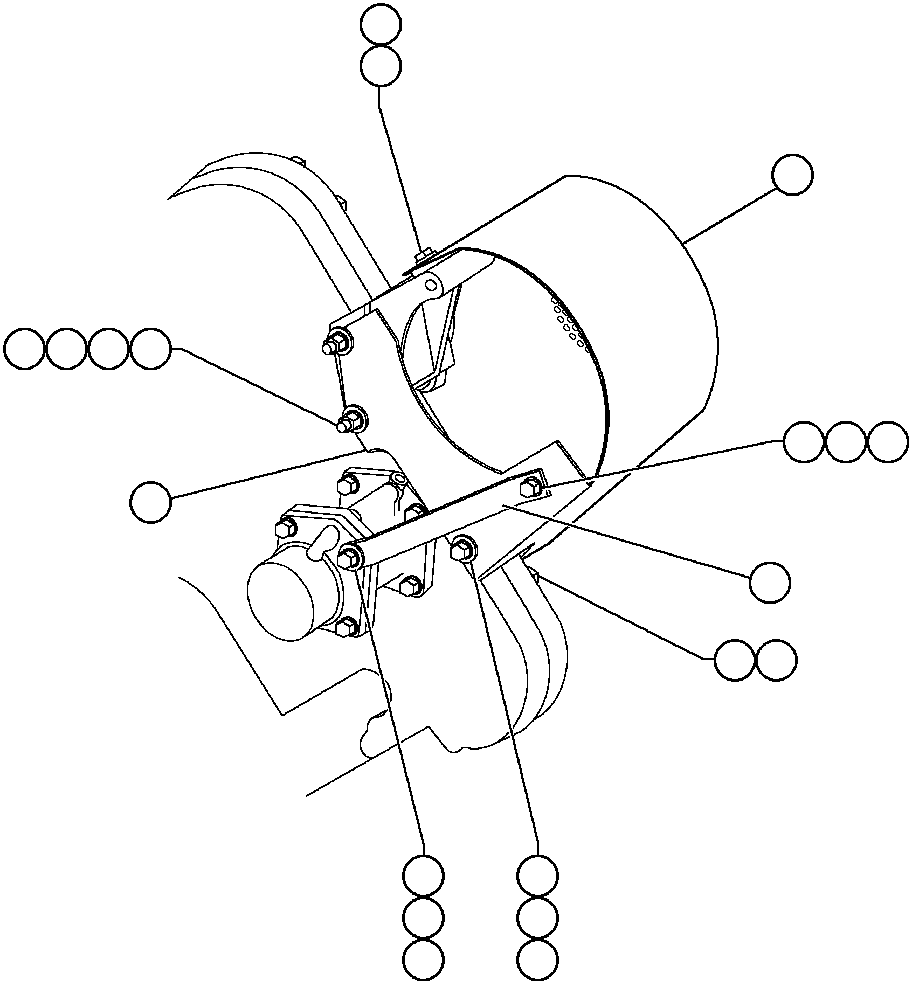 Komatsu parts book diagram for AFP49-A thru E  530M  S/N A30001-A30008 (DH627-0): ALTERNATOR GUARD INSTALLATION (EG3502)