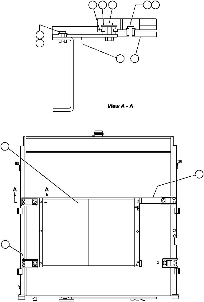 Komatsu parts book diagram for AFP49-A thru E  530M  S/N A30001-A30008 (DH627-0): AIR CONDITIONER CONDENSER INSTL.