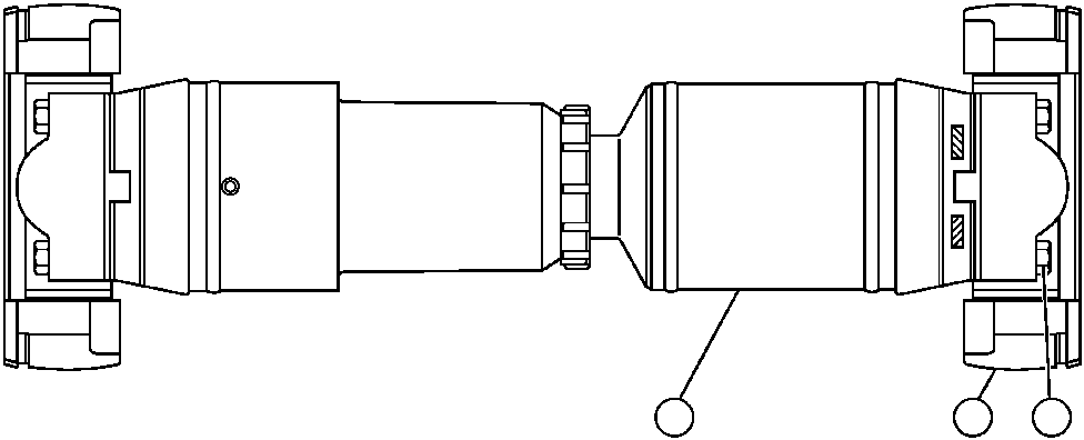 Komatsu parts book diagram for AFP49-A thru E  530M  S/N A30001-A30008 (DH627-0): UNIVERSAL JOINT ASSEMBLY - REAR (562-20-32000)