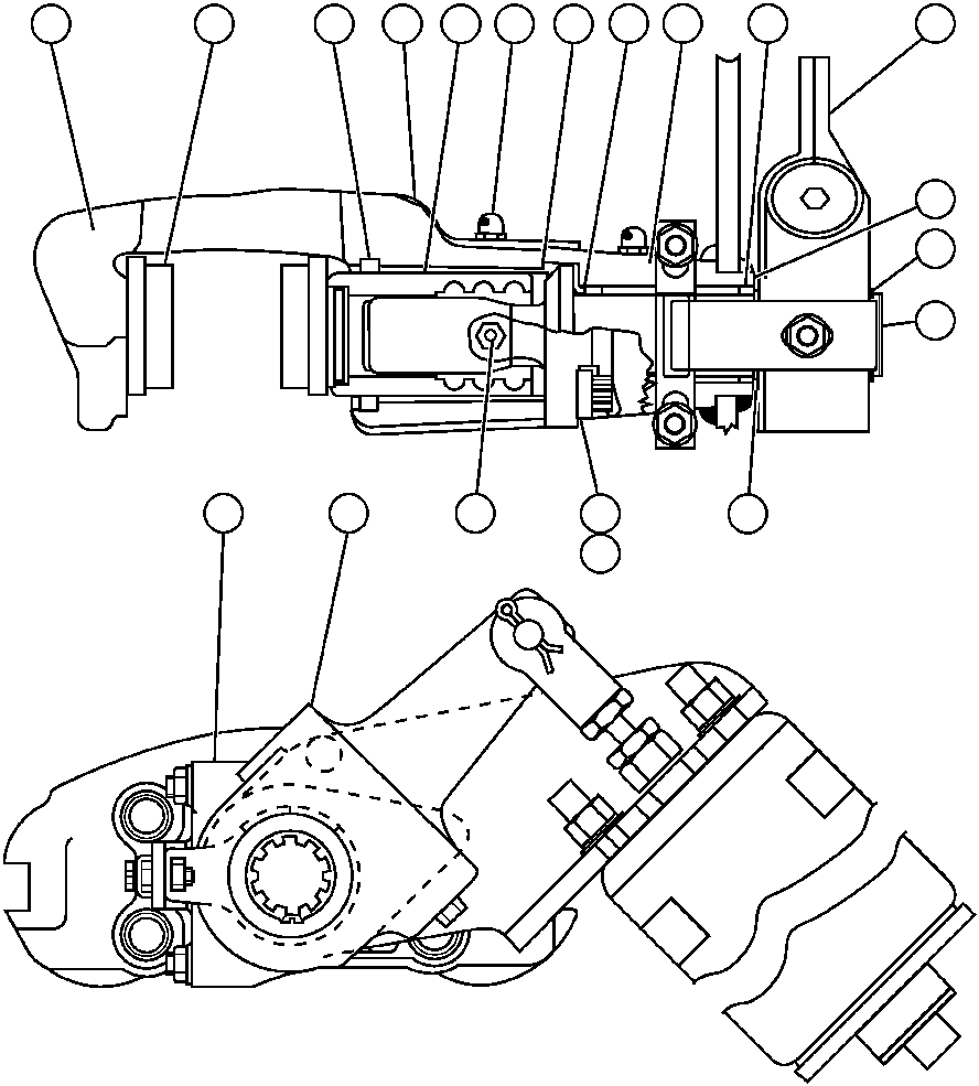 Komatsu parts book diagram for AFP49-A thru E  530M  S/N A30001-A30008 (DH627-0): PARKING BRAKE ASSEMBLY - 1 (PB9221)