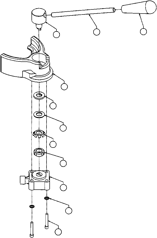 Komatsu parts book diagram for AFP49-A thru E  530M  S/N A30001-A30008 (DH627-0): RETARDER LEVER ASSEMBLY (EF7730)