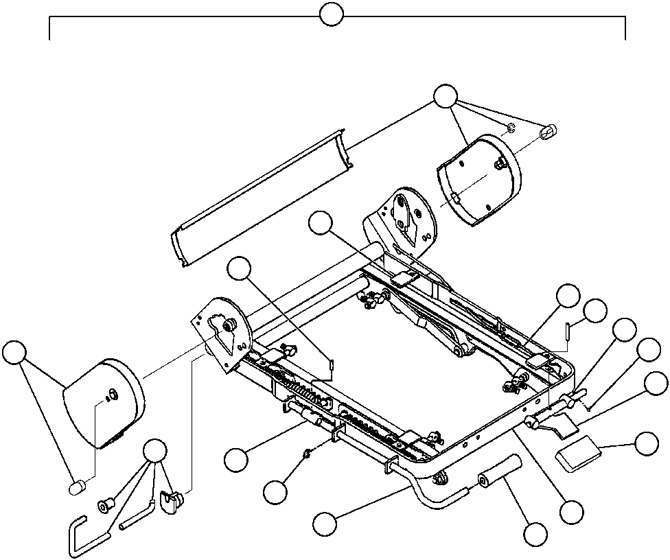 Komatsu parts book diagram for AFP49-A thru E  530M  S/N A30001-A30008 (DH627-0): OPERATOR'S SEAT ASSEMBLY - 2 (VE8861)