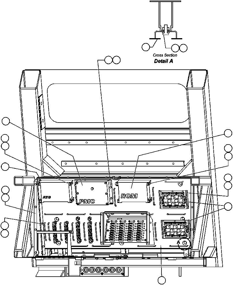 Komatsu parts book diagram for AFP49-A thru E  530M  S/N A30001-A30008 (DH627-0): REAR CAB PANEL