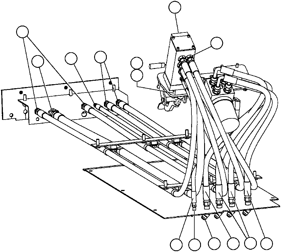 Komatsu parts book diagram for AFP49-A thru E  530M  S/N A30001-A30008 (DH627-0): BRAKE AND STEERING VALVE PIPING - 2