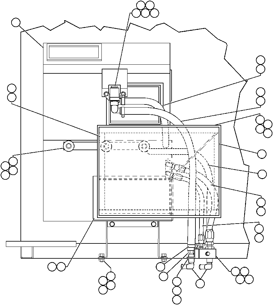 Komatsu parts book diagram for AFP49-A thru E  530M  S/N A30001-A30008 (DH627-0): HEATER - A/C MODULE INSTALLATION