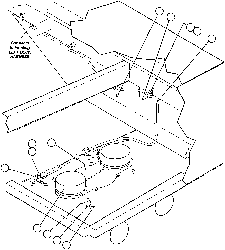 Komatsu parts book diagram for AFP49-A thru E  530M  S/N A30001-A30008 (DH627-0): HORN INSTALLATION