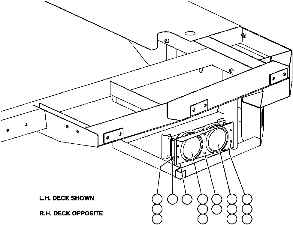 Komatsu parts book diagram for AFP49-A thru E  530M  S/N A30001-A30008 (DH627-0): HEADLIGHT INSTALLATION
