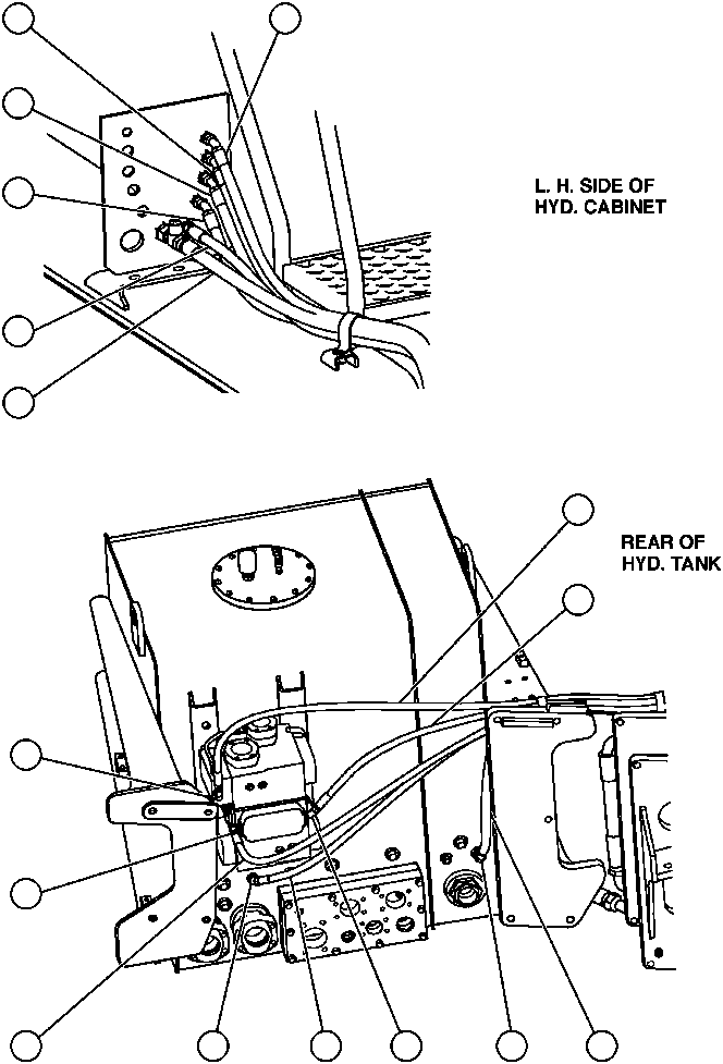 Komatsu parts book diagram for AFP49-A thru E  530M  S/N A30001-A30008 (DH627-0): BRAKE CONTROL PIPING - 5