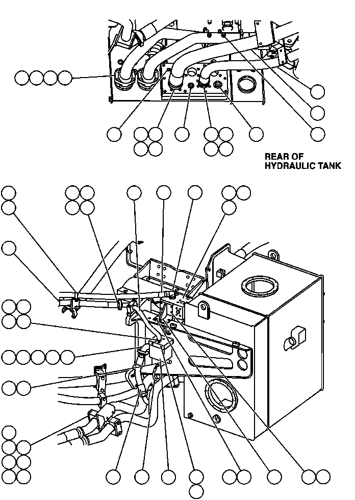 Komatsu parts book diagram for AFP49-A thru E  530M  S/N A30001-A30008 (DH627-0): BRAKE COOLING PIPING - 3