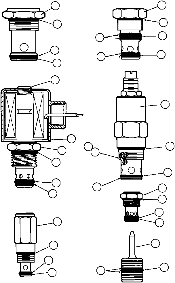 Komatsu parts book diagram for AFP49-A thru E  530M  S/N A30001-A30008 (DH627-0): BLEEDDOWN MANIFOLD VALVE ASSEMBLY - 1