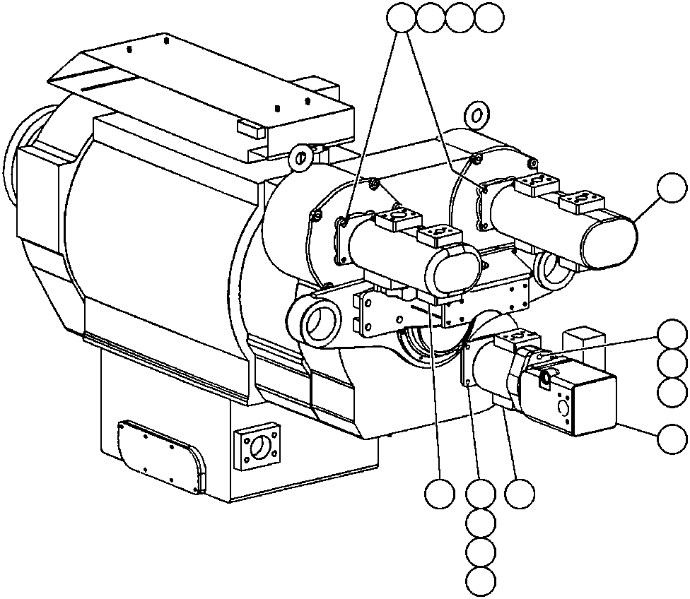 Komatsu parts book diagram for AFP49-A thru E  530M  S/N A30001-A30008 (DH627-0): HYDRAULIC PUMPS INSTALLATION