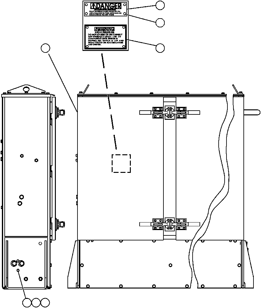 Komatsu parts book diagram for AFP49-A thru E  530M  S/N A30001-A30008 (DH627-0): HYDRAULIC CABINET - 1