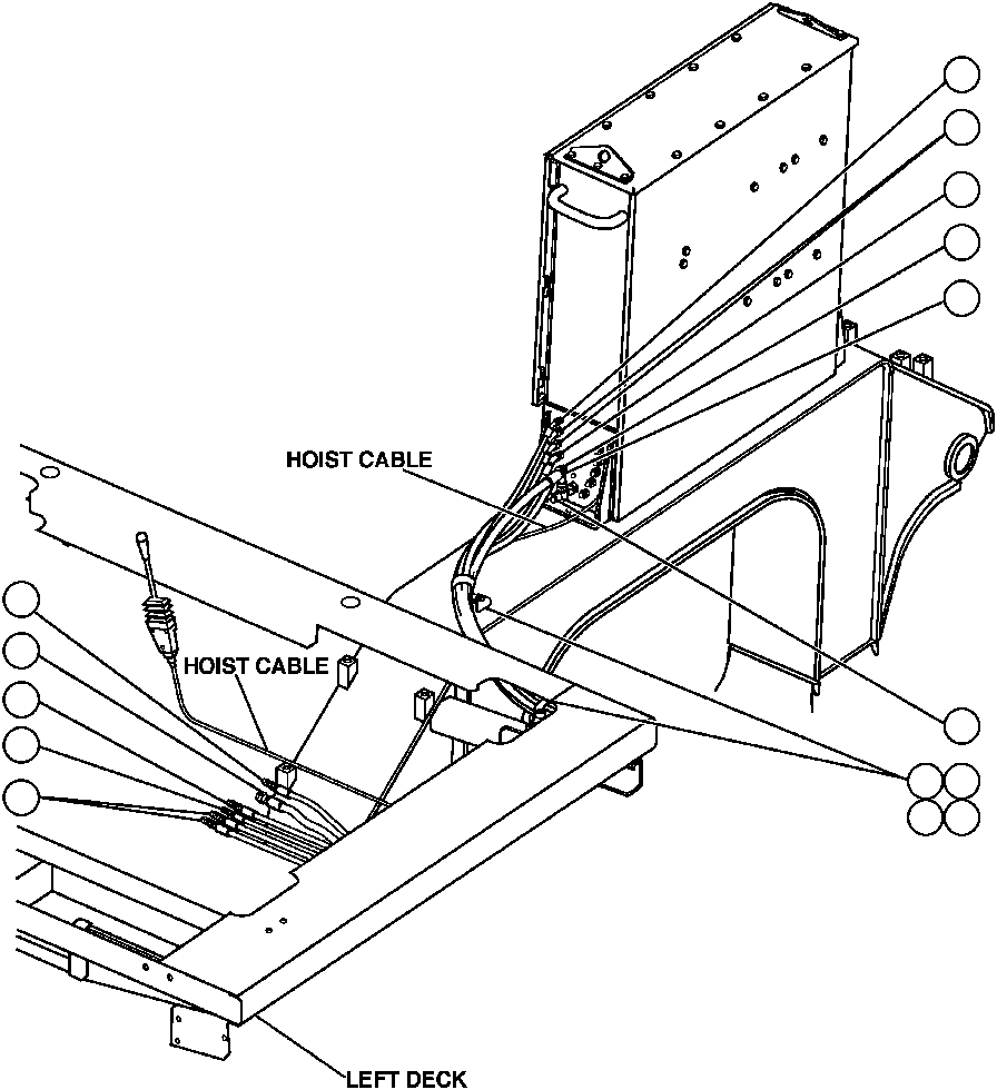 Komatsu parts book diagram for AFP49-A thru E  530M  S/N A30001-A30008 (DH627-0): CABINET TO CAB PIPING