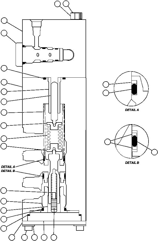Komatsu parts book diagram for AFP49-A thru E  530M  S/N A30001-A30008 (DH627-0): DUAL RELAY VALVE (PC0112)