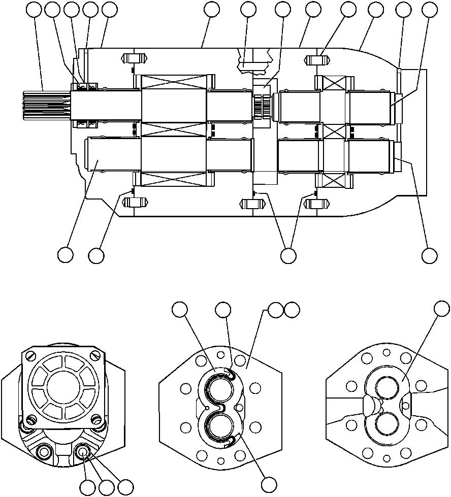 Komatsu parts book diagram for AFP49-A thru E  530M  S/N A30001-A30008 (DH627-0): BRAKE COOLING PUMP (PB9519)