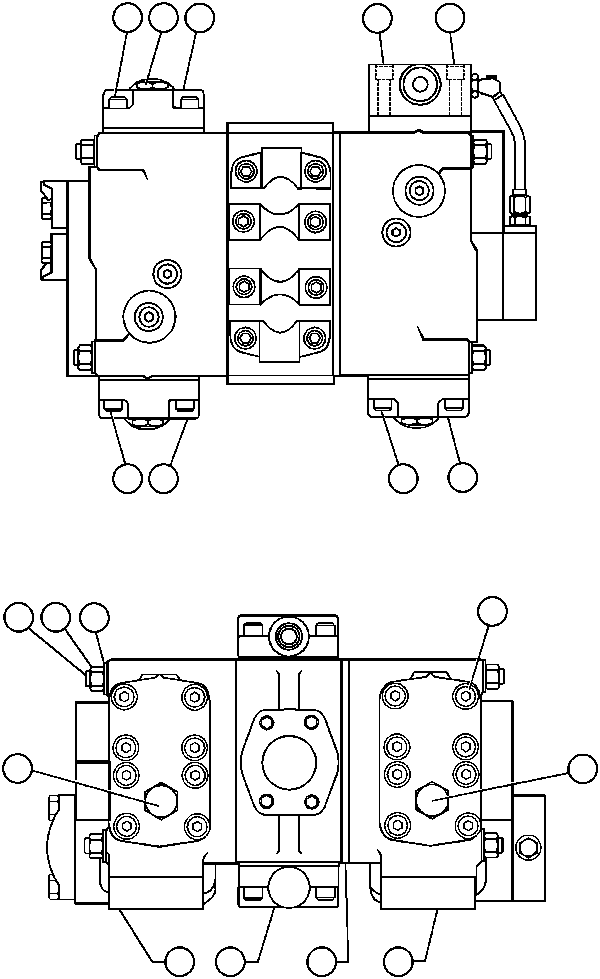 Komatsu parts book diagram for AFP49-A thru E  530M  S/N A30001-A30008 (DH627-0): HOIST CONTROL VALVE (PB9657)