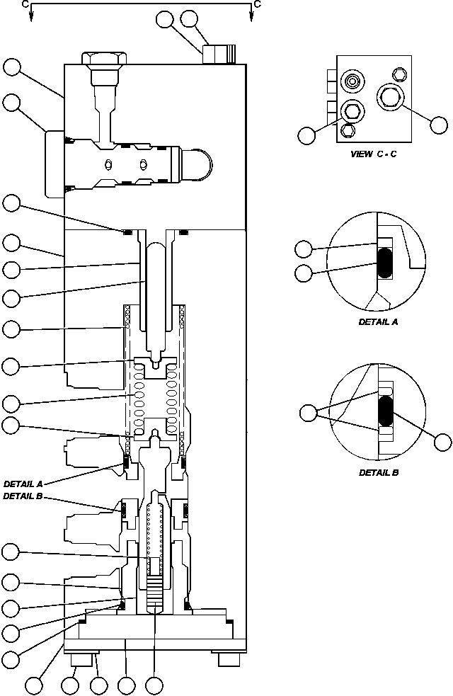 Komatsu parts book diagram for AFP49-A thru E  530M  S/N A30001-A30008 (DH627-0): DUAL RELAY VALVE (PC0116)