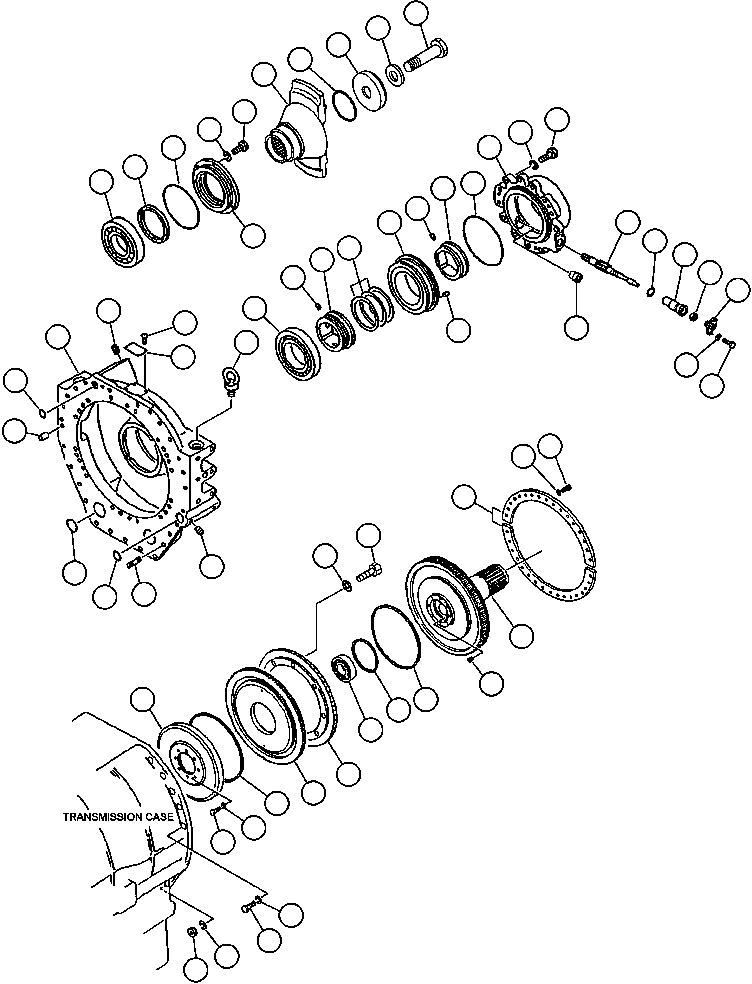 Komatsu parts book diagram for AFP49-A thru E  530M  S/N A30001-A30008 (DH627-0): OUTPUT SECTION