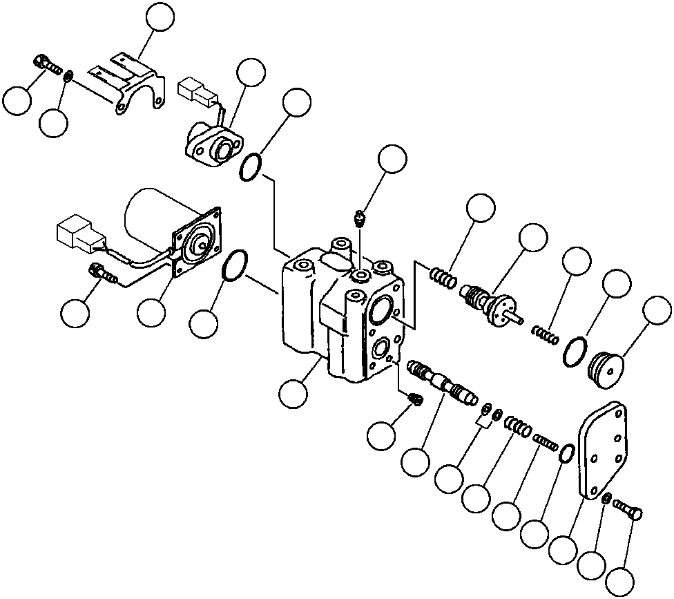 Komatsu parts book diagram for AFP49-A thru E  530M  S/N A30001-A30008 (DH627-0): E.C.M.V. - INTERMEDIATE