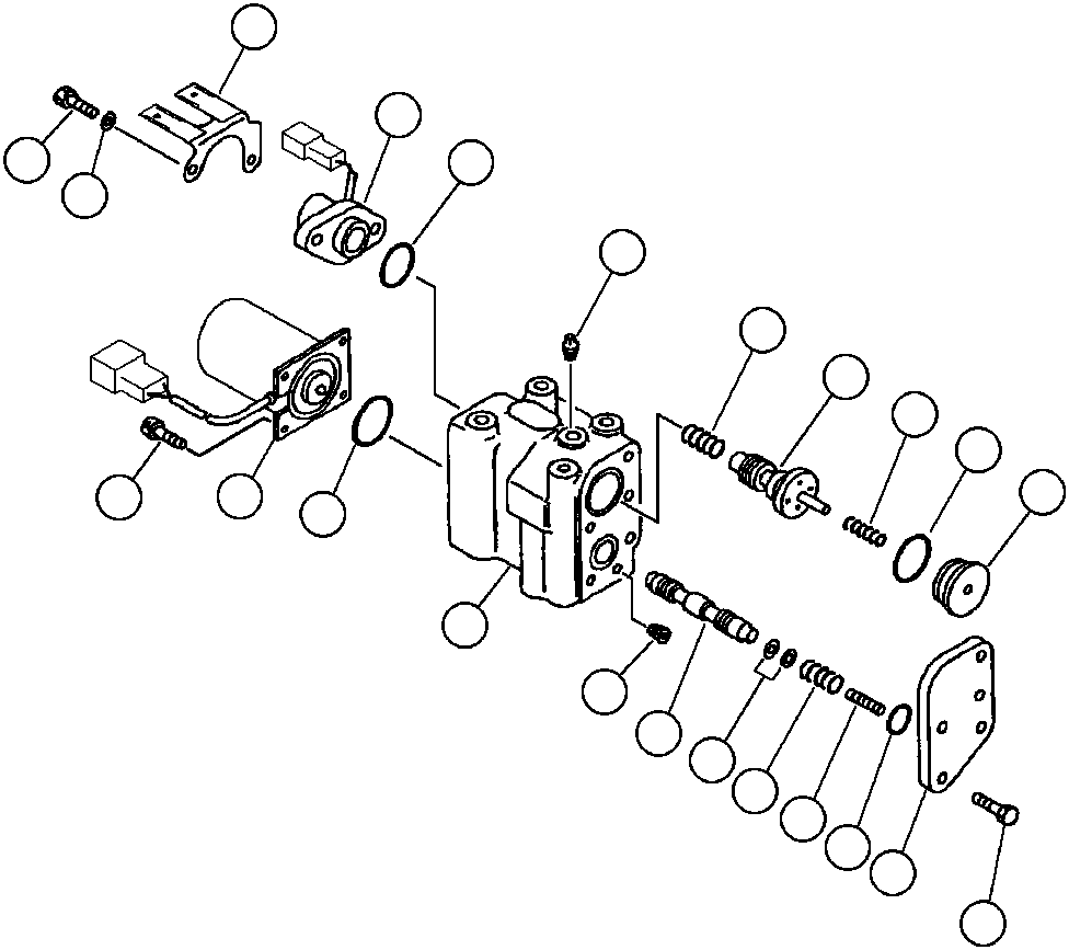 Komatsu parts book diagram for AFP49-A thru E  530M  S/N A30001-A30008 (DH627-0): E.C.M.V. - LOCK-UP