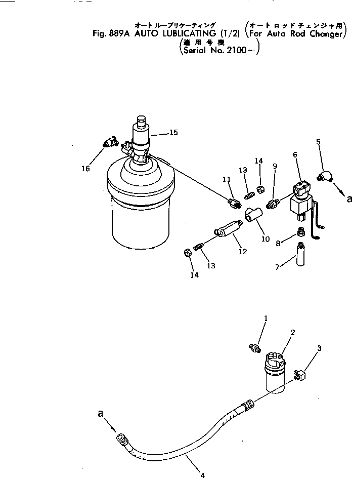 Other Komatsu / BC100-1 S/N 1001-UP(bc100-1c) / AUTO LUBLICATING (1/2)(FOR AUTO ROD CHANGER)(#2100-)(240320 : 889A) Other Komatsu / BC100-1 S/N 1001-UP(bc100-1c) / AUTO LUBLICATING (1/2)(FOR AUTO ROD CHANGER)(#2100-)(240320 : 889A)
