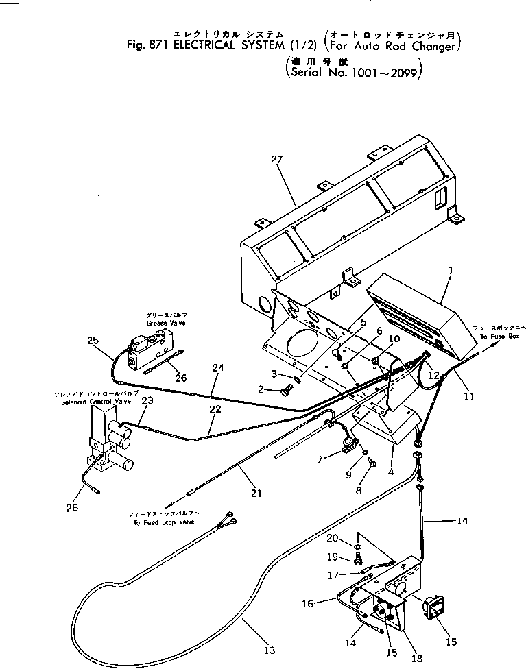 Other Komatsu / BC100-1 S/N 1001-UP(bc100-1r) / ELECTRICAL SYSTEM (1/2)(FOR AUTO ROD CHANGER)(#1001-2099)(240050 : 871) Other Komatsu / BC100-1 S/N 1001-UP(bc100-1r) / ELECTRICAL SYSTEM (1/2)(FOR AUTO ROD CHANGER)(#1001-2099)(240050 : 871)