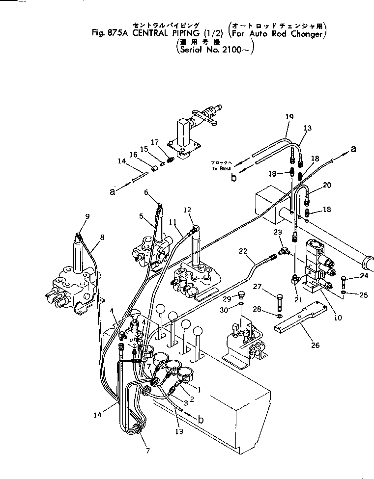 Other Komatsu / BC100-1 S/N 1001-UP(bc100-1r) / CENTRAL PIPING (1/2)(FOR AUTO ROD CHANGER)(#2100-)(240130 : 875A)