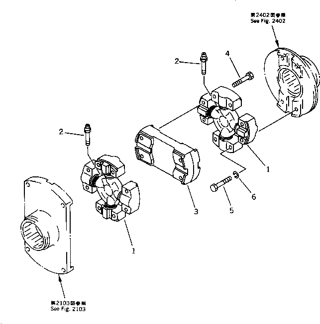 Other Komatsu / BF60-1 S/N 1001-UP(bf60-1r) / UNIVERSAL JOINT(060010 : 2001) Other Komatsu / BF60-1 S/N 1001-UP(bf60-1r) / UNIVERSAL JOINT(060010 : 2001)