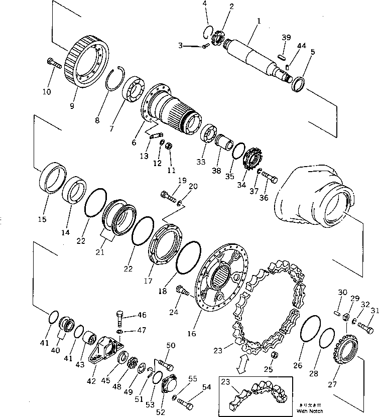 Other Komatsu / BF60-1 S/N 1001-UP(bf60-1r) / SPROCKET AND SHAFT(060280 : 2705) Other Komatsu / BF60-1 S/N 1001-UP(bf60-1r) / SPROCKET AND SHAFT(060280 : 2705)