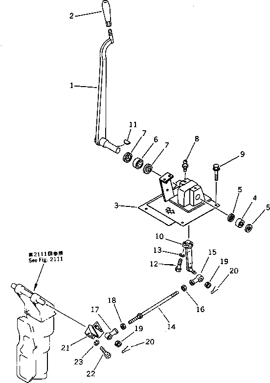 Other Komatsu / BF60-1 S/N 1001-UP(bf60-1r) / MAIN CLUTCH CONTROL LEVER(120030 : 4101) Other Komatsu / BF60-1 S/N 1001-UP(bf60-1r) / MAIN CLUTCH CONTROL LEVER(120030 : 4101)