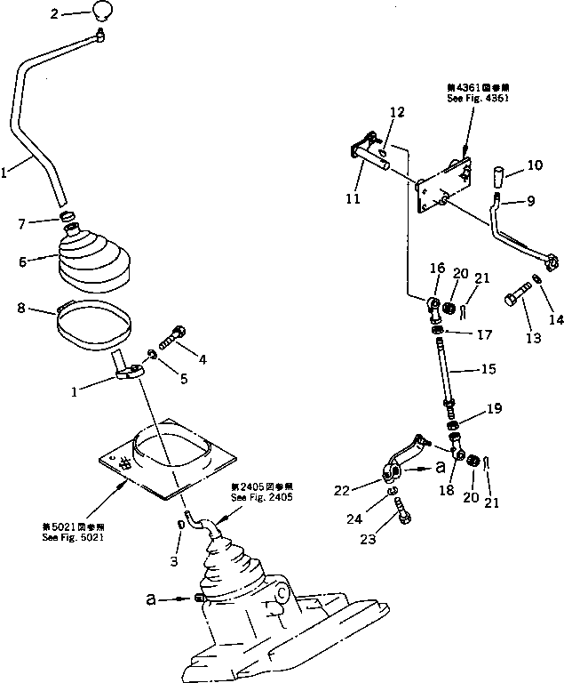 Other Komatsu / BF60-1 S/N 1001-UP(bf60-1r) / TRANSMISSION CONTROL LEVER(120050 : 4201)