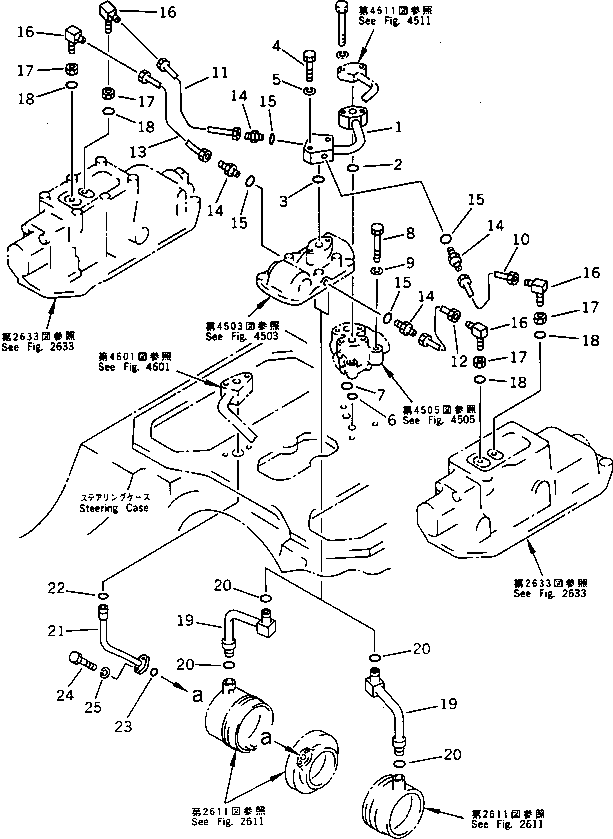 Other Komatsu / BF60-1 S/N 1001-UP(bf60-1r) / STEERING BRAKE PIPING(120250 : 4631) Other Komatsu / BF60-1 S/N 1001-UP(bf60-1r) / STEERING BRAKE PIPING(120250 : 4631)