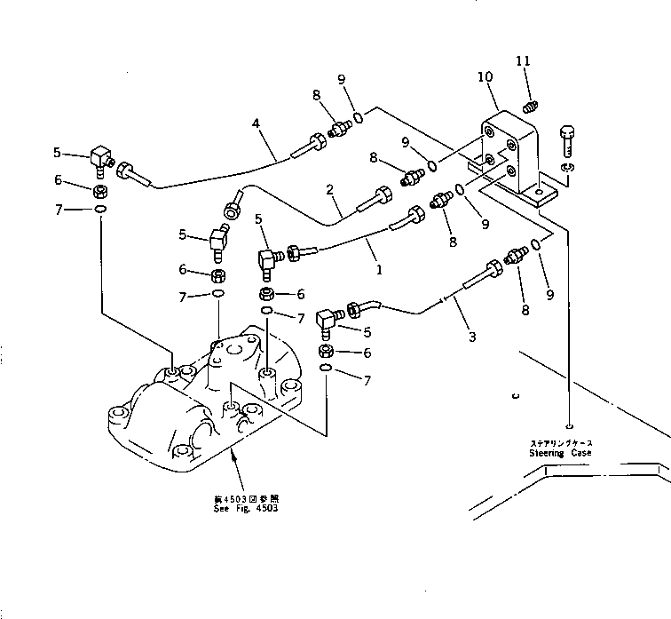 Other Komatsu / BF60-1 S/N 1001-UP(bf60-1r) / STEERING OIL PRESSURE CHECK PIPING(120260 : 4633) Other Komatsu / BF60-1 S/N 1001-UP(bf60-1r) / STEERING OIL PRESSURE CHECK PIPING(120260 : 4633)