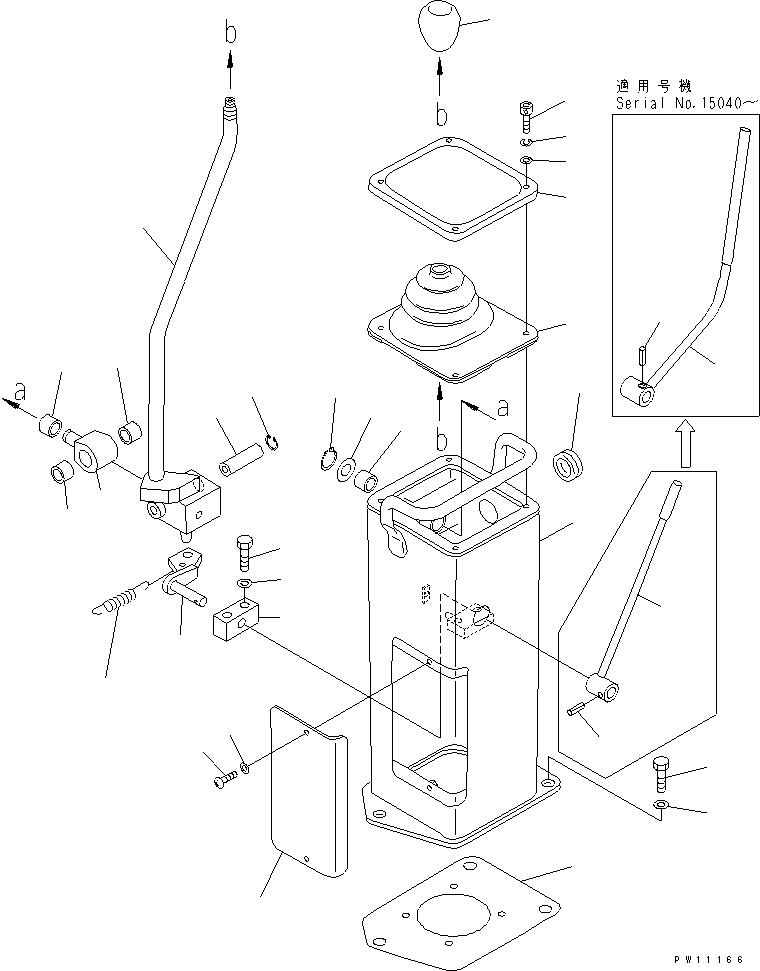 Other Komatsu / BP500-3 S/N 15001-UP(bp500-3c) / LONG LEVER CONTROL AND STAND ? L.H. (1/2)(120070 : 4401)