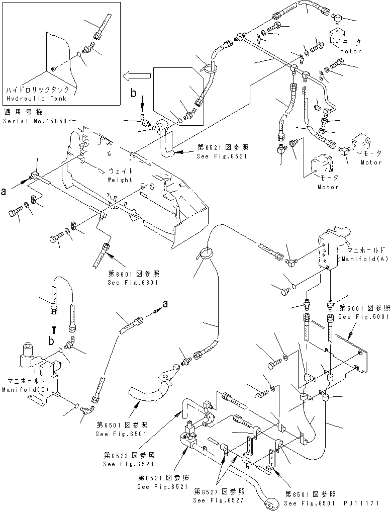 Other Komatsu / BP500-3 S/N 15001-UP(bp500-3c) / PILOT PIPING (FOR MANIFOLD)(120120 : 4465)