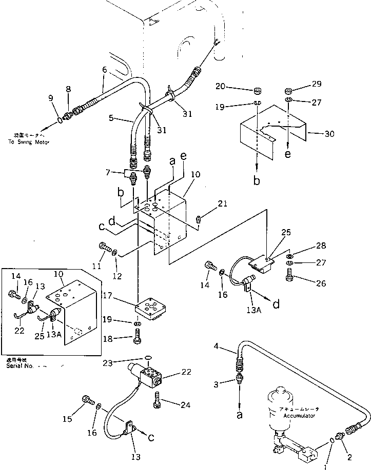Other Komatsu / BP500-3 S/N 15001-UP(bp500-3c) / SWING MECHANICAL BRAKE PIPING(120180 : 4701) Other Komatsu / BP500-3 S/N 15001-UP(bp500-3c) / SWING MECHANICAL BRAKE PIPING(120180 : 4701)