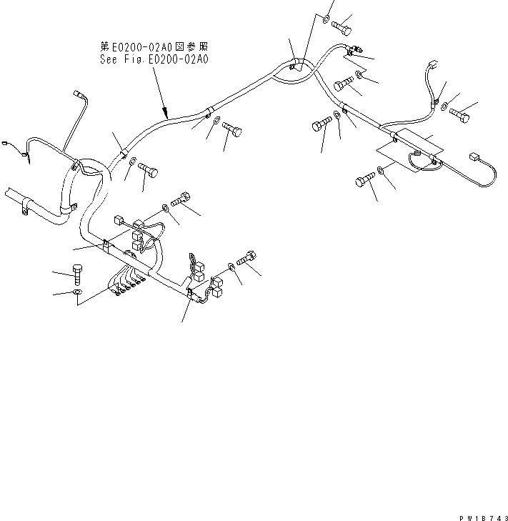 Other Komatsu / BP500-7-M1 S/N 20002-UP(bp500-7r) / WIRING (MAIN HARNESS) (CLIP) (1/2)(120050 : E0200-03A0)