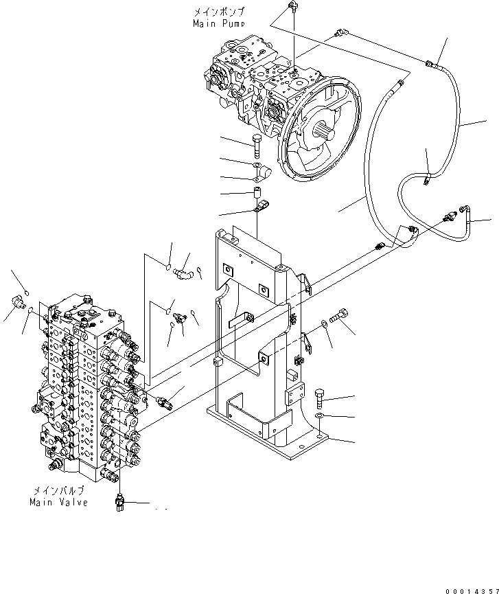 Other Komatsu / BP500-7-M1 S/N 20002-UP(bp500-7r) / MAIN VALVE (VALVE BRACKET)(150040 : H0120-03A0)