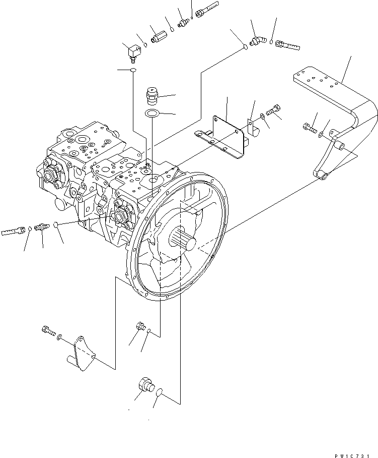 Other Komatsu / BP500-7-M1 S/N 20002-UP(bp500-7r) / MAIN PUMP (CONNECTING PARTS)(150050 : H0210-01A0)