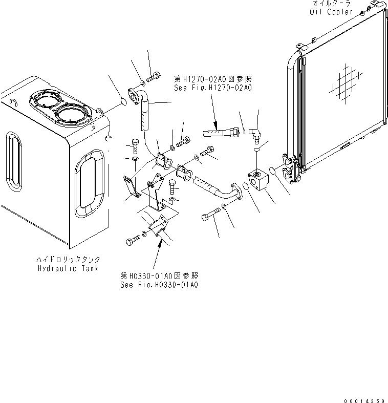 Other Komatsu / BP500-7-M1 S/N 20002-UP(bp500-7r) / OIL COOLER LINE(150080 : H0320-01A0)