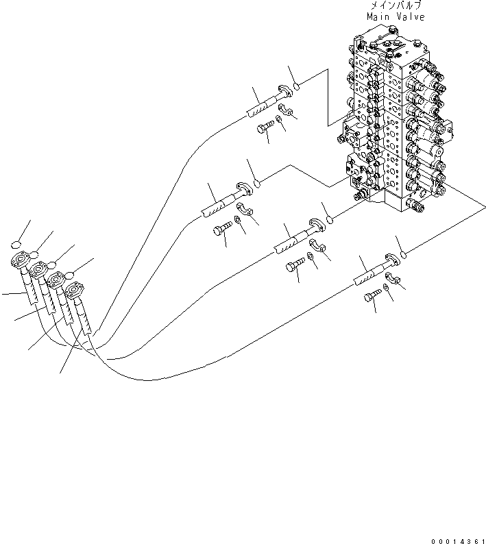 Other Komatsu / BP500-7-M1 S/N 20002-UP(bp500-7r) / ARM AND BUCKET LINE(150130 : H1220-01A0)