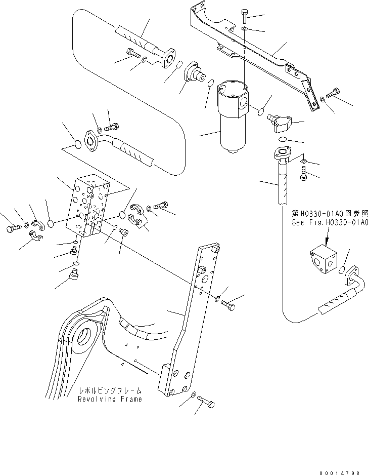 Other Komatsu / BP500-7-M1 S/N 20002-UP(bp500-7r) / ATTCHMENT LINE (RETURN LINE) (1/2)(150190 : H1270-06A0)