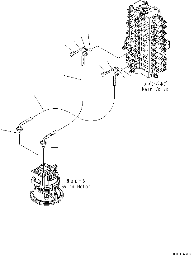 Other Komatsu / BP500-7-M1 S/N 20002-UP(bp500-7r) / SWING LINES(150240 : H1340-01A0)