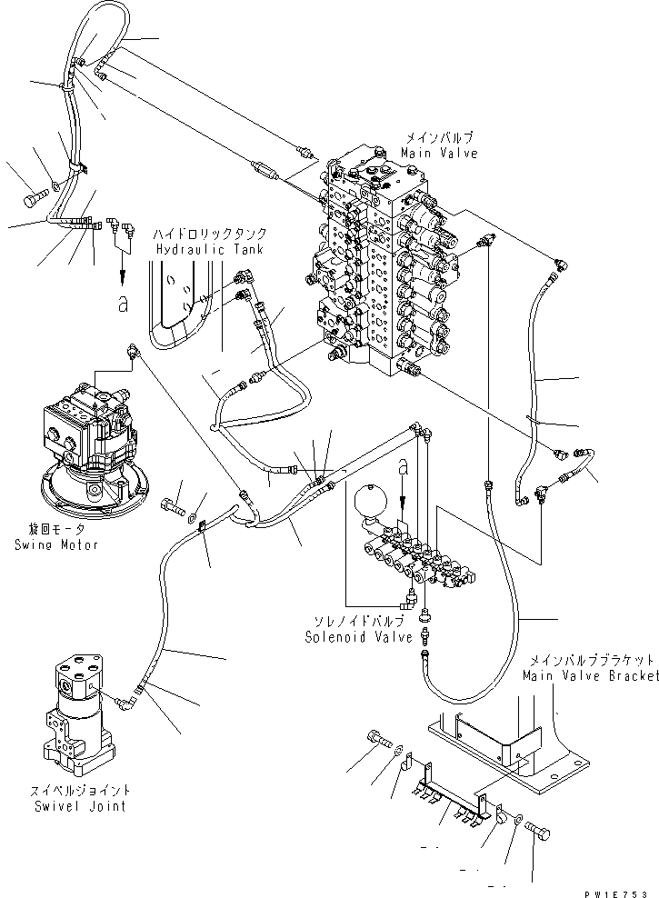 Other Komatsu / BP500-7-M1 S/N 20002-UP(bp500-7r) / SOLENOID VALVE (HOSE AND BRACKET)(150270 : H1831-02A0)