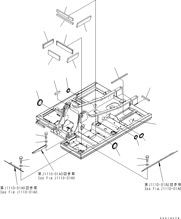 Other Komatsu / BP500-7-M1 S/N 20002-UP(bp500-7r) / REVOLVING FRAME (SHEET AND GROMMET)(180020 : J1110-02A0)